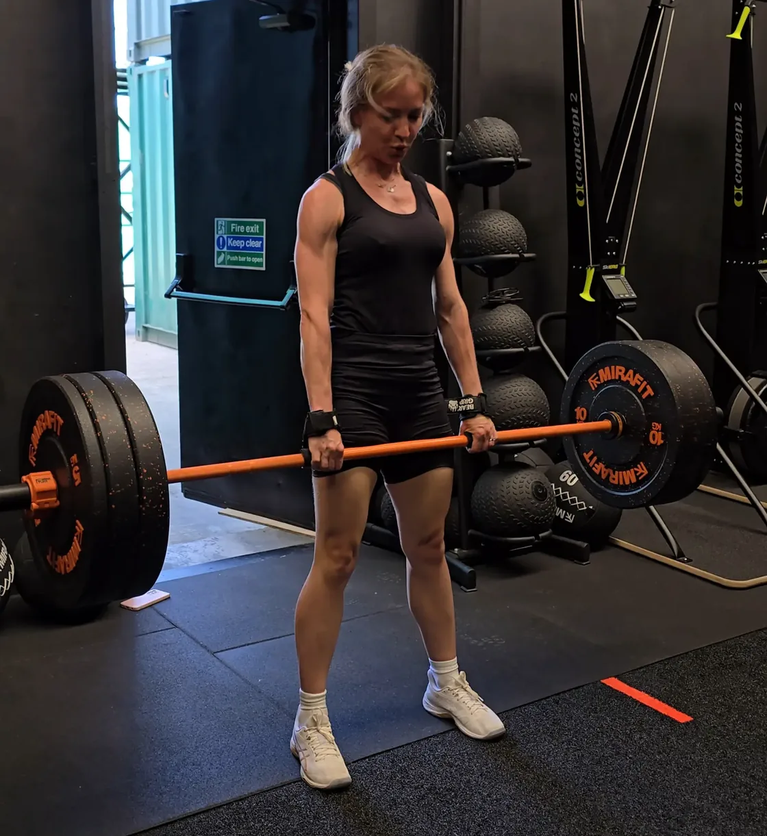Hannah strength-training in the gym